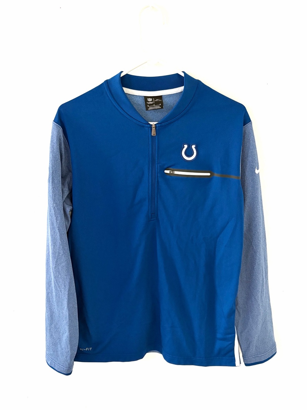 Nike NFL Dri-Fit Indianapolis Colts Half-Zip Pullover, Size: Medium